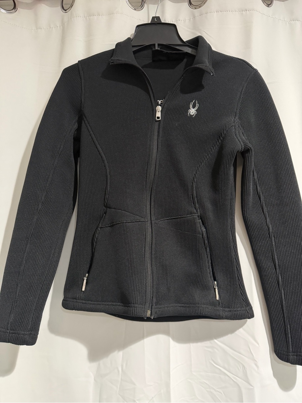 Spyder Women's Black Full-Zip Knit Performance Jacket